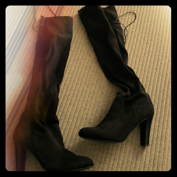 Suede Knee High Boots - Picture 1 of 2